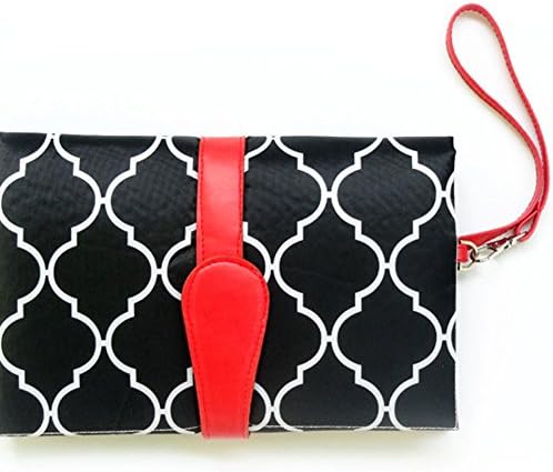 Enlive Portable Changing Pad Mommy Clutch Bag For Toddler Travel Handy Diaper Changing Mat(Black)