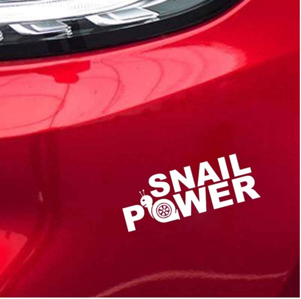 Wall Stickers Turbo Snail Power Car Sticker Decal Boosted Vinyl White 17.8CM*6.6CM 2pcs