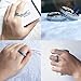 Tiitc Rings for Men Women Tungsten Carbide Meteorite with Blue Carbon Fiber Wedding Engagement Band 8mm