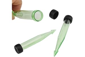 HAHIYO 30PCs 4x0.5Inch Transparent Green Plastic Floral Tubes with Barbed Floral Water Tubes Flower Vials with Silicone Cap for Plants Fresh Flowers Arrangement Decor Milkweed Cutting Florist Supplies