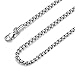 FOSIR 2-4MM Mens Womens Stainless Steel Silver Rolo Cable Chain Necklace 18-36 Inch