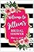 Black and White Striped Floral Welcome Sign for Bridal Shower - Personalized Poster