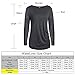 Women's Long Sleeve Blouses and Tops Button Decor Casual Loose Tunics T-Shirt (Black, XXL)