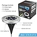 Aogist Solar Ground Lights, LED Garden Disk Lights In-Ground Outdoor Landscape Lighting for Lawn Patio Pathway Yard Deck Walkway (White,4 Packs)