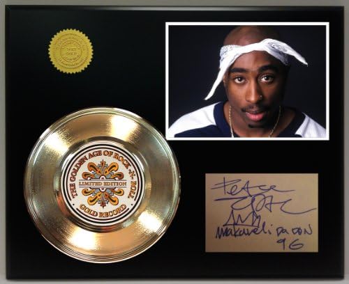 2Pac Gold Record Reproduction Signature Series LTD Edition Display