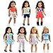 Bili 18 Inch Doll Clothes, 7 Outfit Doll Accessories Compatible with 18 Inch American Girl Doll, My Life Doll, Our Generation Doll in Xmas