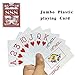 Neasyth Waterproof Plastic Playing Cards,Jumbo Index, for Texas Hold'em, Blackjack, Pinochle, Euchre, for Pool Beach Water Games