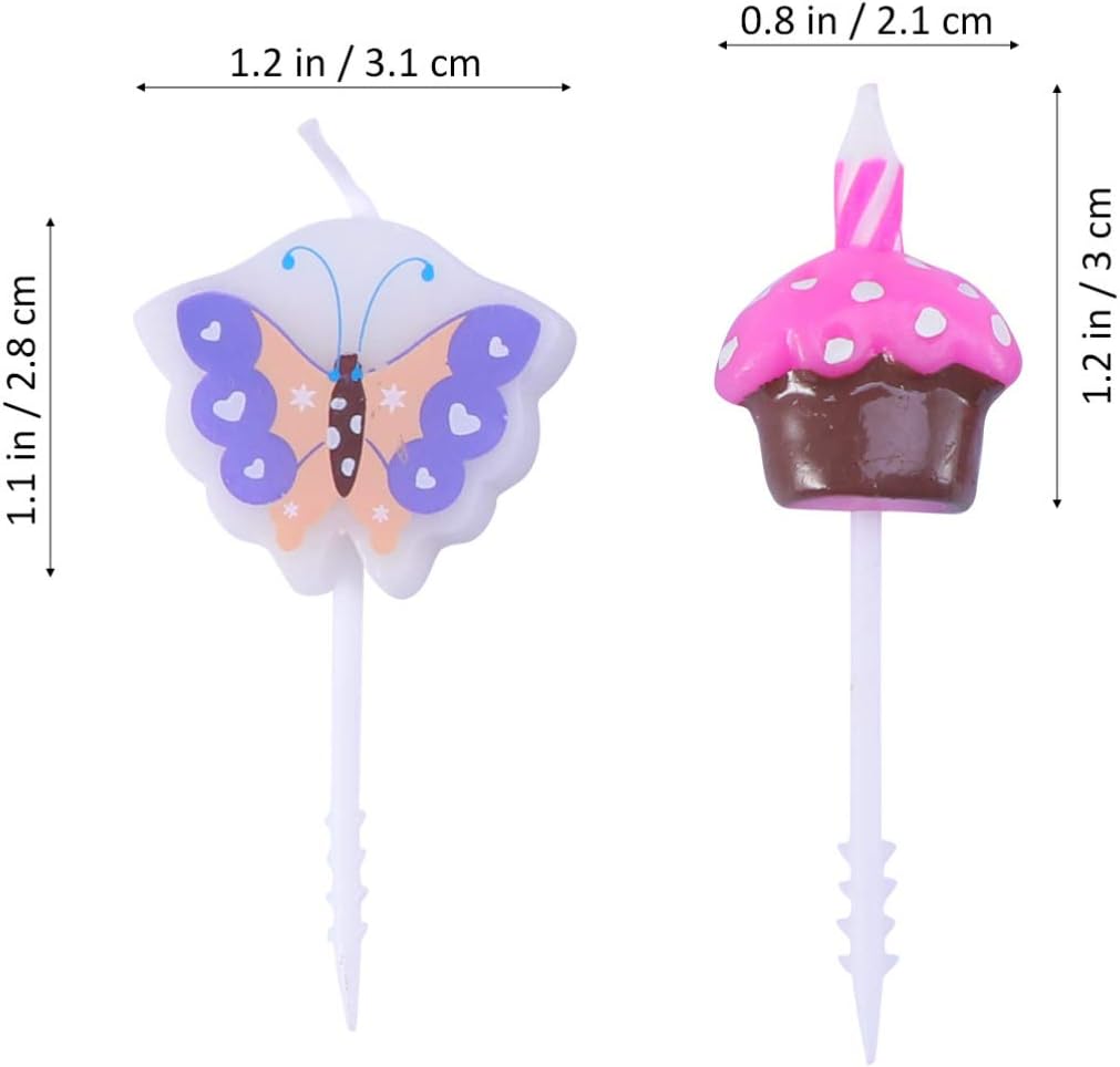 Accessoires Pour Bougies Cuisine Et Maison Amosfun 5 Pcs Anniversaire Gateau De Bougies Dessin Anime Gateau Papillon Gateau Topper Cuisson Bougies Gateau Decorations Pour Diy Baby Shower Faveur De Fete De Mariage