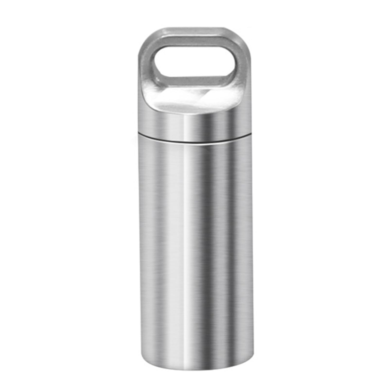 Pill Holder, Portable Pill Cases, Waterproof Daily Pill Container Holder, Portable Organizer Medicine Dispenser for Outdoor Camping Traveling (Silver, 4.85*1.55cm)