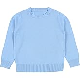 Miccina Baby Toddler Boys Sweater Girls Knit Pullover Sweatshirt Kids Long Sleeve Crew Neck Solid Casual Tops