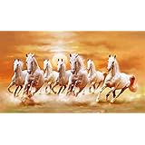 The Art Factory Seven Horse Vaastu Canvas Painting, Multicolor, 24x60, CP-1921