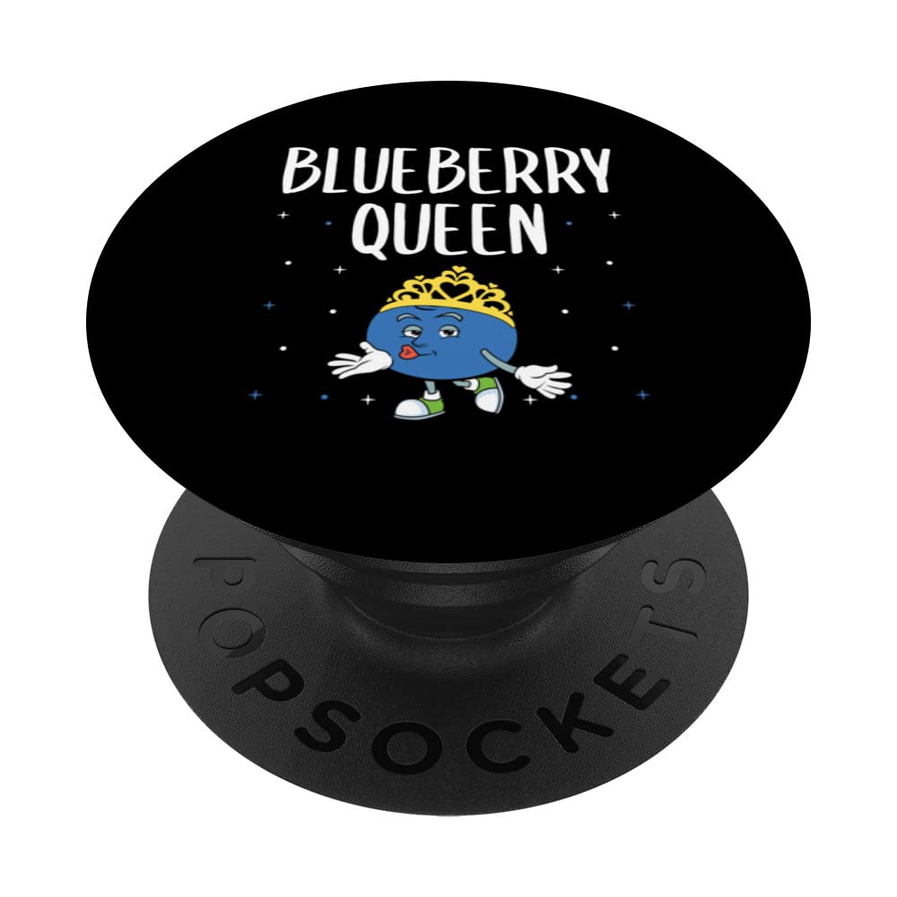 Blueberry Queen Kawaii Blueberry Fruit Funny Blueberry Lover PopSockets Swappable PopGrip