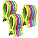 Attmu 12 Pack Beach Towel Clips Chair Clips Towel Holder in Fun Bright Colors - Stop The Towels from Blowing Away (D-12 Pack)