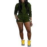 TOPSRANI Womens 2 Piece Outfits Bodycon Sweatsuits Tracksuit Hoodie Long Sleeve Summer Lounge Jogger Workout Pant Sets