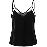 winkbay Women's Summer Mesh V Neck Camisole Top Dressy Casual Spaghetti Strap Going Out Tops
