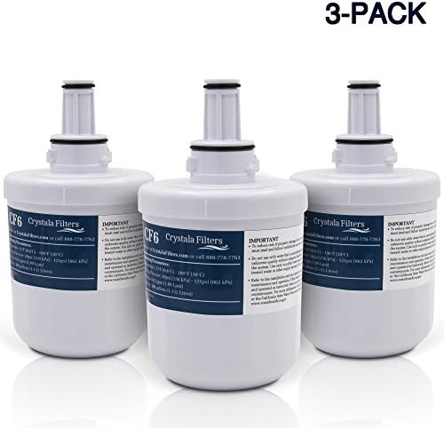 Crystala DA29-00003G Refrigerator Water Filter, Replacement for Samsung DA29-00003G, Aqua-Pure Plus DA29-00003B, HAFCU1 Water Filter (Pack of 3)