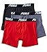 Puma Men's Volume Boxer Brief (3-Pack), red/Black, Large