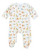 Under the Nile Baby Boy Side-Snap Footie Size 3-6M Safari Animal Print Organic Cotton