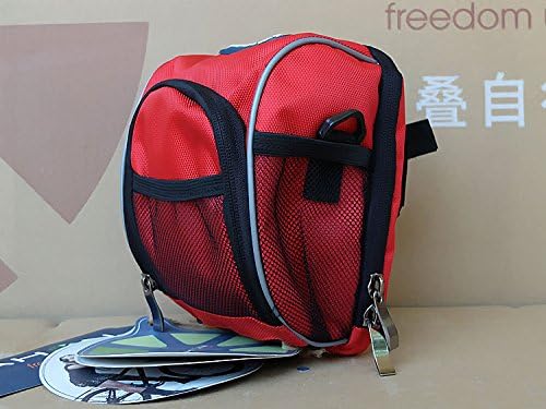 LWJgsa Folding Bicycle Handlebar Bag Mountain Bike Riding Package Bag Gules