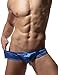 K-Men Men Royal Blue Shiny Low Rise Bikini Briefs Bulge Pouch Cheeky Underwear L