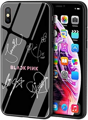LBIAO 9H Tempered Glass iPhone Xs Max Cases, LB-104 Jennie Blackpink Jennie Lisa Design Printing Shockproof Anti-Scratch Soft Silicone TPU Cover Phone Case for Apple iPhone Xs Max