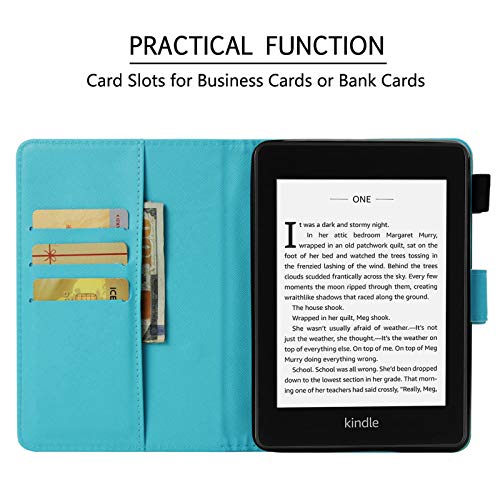 UUcovers Slimshell Case for All-New Kindle Paperwhite (10th Generation, 2018 Release) - Card &Cash Slots Cover with Auto Sleep/Wake for Amazon Kindle Paperwhite E-Reader, Sunset Forest