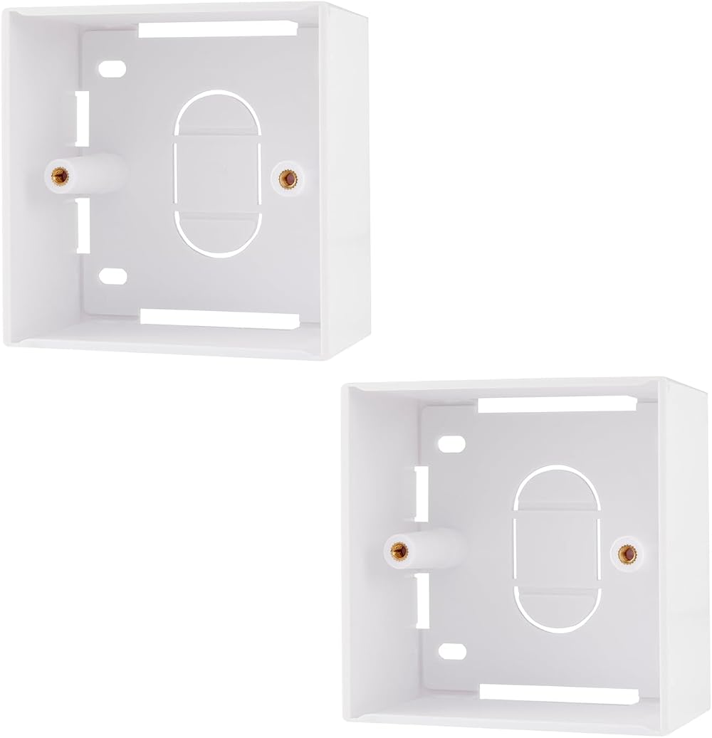 rhinocables 45mm Ethernet Back Box for RJ45 Faceplates | Surface Mount Pattress