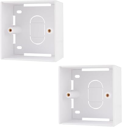 rhinocables 45mm Ethernet Back Box for RJ45 Faceplates | Surface Mount Pattress