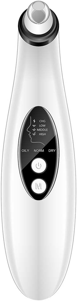 Blackhead Remover Pore Vacuum Extractor - PLYRFOCE USB Rechargeable Nose Acne Comedone Blackhead Suction with 5 Adjustable Suction Power and 5 Replacement Probes
