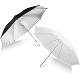 43" Translucent White Soft Umbrella &amp; Silver Reflector Diffuser Umbrella for Studio/Outdoor Photo and Video Lighting Accessories&hellip;