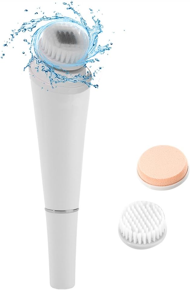 Electric Deep Facial Cleansing Brush Set by NOTIME –Spin Face Wash Brush To Remove exfoliating and Blackheads,Improve Skin Tone,2 Speeds Choice ,Works for All Skin Types