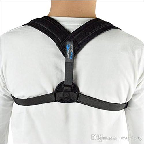 BlueZula Adjustable Back, Shoulder and Clavicle Brace Posture 1 Corrector for Men & Women | Comfortable Neoprene Design | Spinal Rehabilitation - Lightweight and Invisible Under Clothes