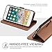 TUCCH Case Wallet for iPhone 7 Plus/8 Plus, PU Leather Folio Cover with Kickstand [Card Slot] Magnetic Closure Flip Protective TPU Interior Case Compatible with iPhone 8 Plus/7 Plus, Light Brown