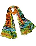 Dahlia Women's 100% Long Silk Scarf - Wassily Kandinsky 
