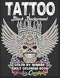 Tattoo Adult Color By Number Coloring Book BLACK