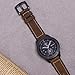 Fullife Compatible with Galaxy Watch 42mm Band Leather and Silicone Hybrid Sports Strap Replacement for Samsung Galaxy Watch 42mm Band Galaxy Watch Active 2 Bands 44mm 40mm Smart Watch, Coffee