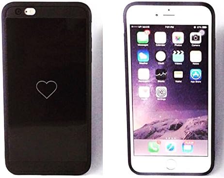 Iphone 6s Plus Case 5.5 Inch {Love} Bumper Cover Shock-Absorption and Anti-Scratch Glitter Black- [Pack of 1] FREE Iphone 7 Case 4.7 Inch {Love}- [Pack of 1]