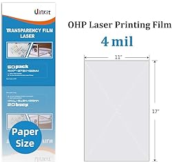 Uinkit 11x17 Laser Transparency Film OHP 50 Pack
