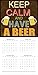 2019 Wall Calendar - Beer Signs Calendar, 12 x 12 Inch Monthly View, 16-Month, Funny Drinking Signs Theme, Includes 180 Reminder Stickers