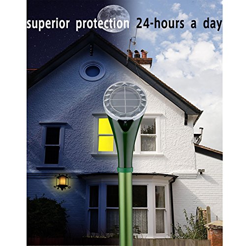 Tysonir Solar Powered Snake Repellent for Outdoor, Electronic Snake Repellent, Get Rid of Snake Mole Gophers for Outdoor Garden Yard 2 Pack