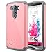 LG G3 Case, RANZ Grey with Pink Hard Impact Dual Layer Shockproof Bumper Case For LG G3 VS985 D850 D830 D851