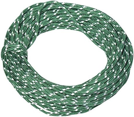 Ruiooy Reflective Nylon Cord, Woven for High Strength, 50 Feet, Green