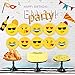 MelonBoat Emoji Party Supplies 93ct Birthday Decorations Kit, Tablecloth, Paper Plates, Cups, Napkins, Happy Birthday Bulk Pack Serves 12