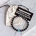 Benevolence LA Blue Water - Semi-Precious Natural Stones: Handmade 8mm Stretch Beads Beaded Matte Black
