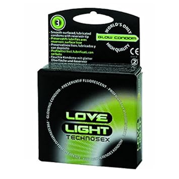 Love Light Leucht-Kondome 3 Stück, 1er Pack (1 x 3 Stück)