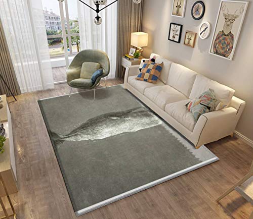 Violetatelier Home Area Rug, Revenge of The Whale Rugs for Living Room Bedroom Dining Room Playroom Sofa Indoor, 63x94 Inch