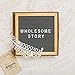 Gray Felt Letter Board - 10x10 Wooden Oak Frame with Wall Mount - 346 Changeable White Alphabet Letters, Numbers, and Emojis - Farmhouse Decor, Vintage, Rustic Sign - Gift Ready Packaging (Gray)
