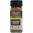 Pride of India – Natural Cinnamon Ground – Pure & Fresh – Gourmet Spice – Perfect for sweet & savory dishes – GMO/Gluten Free - Easy to Use – 2 oz. Small Dual Sifter Bottle