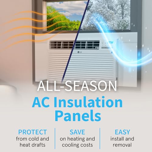 Breeze Stop Surround Insulation Side Panels White for Window AC Unit Indoor Air Conditioner Cover for Winter and Summer
