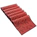 HEBE Red Placemats Set of 6 Heat-Resistant PVC Placemat for Dining Table Woven Vinyl Stain Resistant Table Mats for Christmas Holiday Easy to Clean